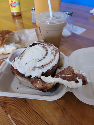 Cinnamon bun at Fern Cafe and Bakery in Victoria