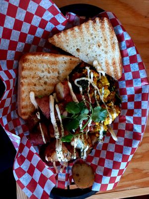 Breakfast scramble at Fern Cafe and Bakery in Victoria