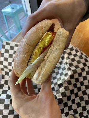 Big bad breakfast sandwich. Might not look like much but it was delicious 🤤  at Fern Cafe and Bakery in Victoria
