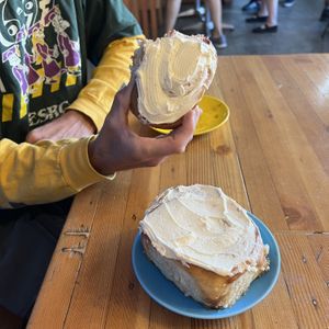 Cinnamon buns  at Fern Cafe and Bakery in Victoria