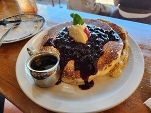 Buttermilk pancakes at Fern Cafe and Bakery in Victoria