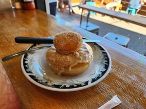 Maple donut at Fern Cafe and Bakery in Victoria