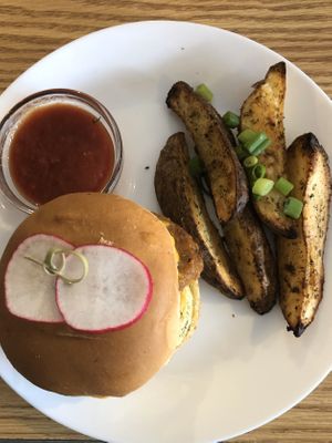 Burger at Fern Cafe and Bakery in Victoria