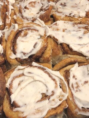 Cinnamon bun at Fern Cafe and Bakery in Victoria