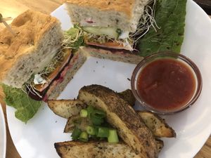 Veggie sandwich  at Fern Cafe and Bakery in Victoria