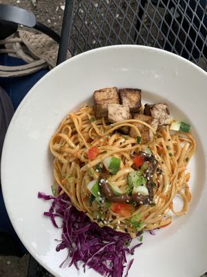 Thai noodle salad with grilled tofu at Cafe Karibo in Fernandina Beach