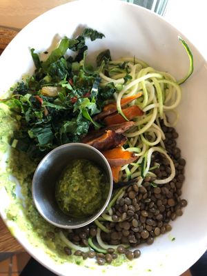 Delicious bowl! Small portion though😒 at Leef + Stem in Langley