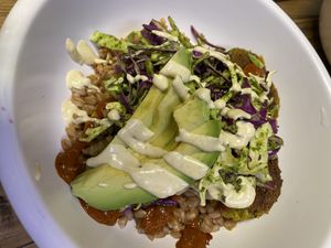 Instan Bowl modified to be vegan at The Station in Truckee