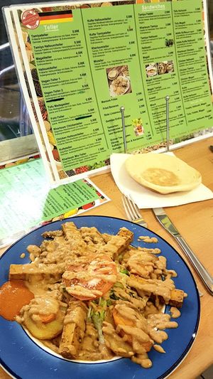 Tofu Madagascar platter #Veganuary at Khartoum Sudanesischer Imbiss in Berlin