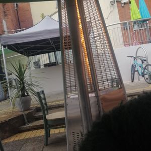 Outdoor heating at The Den Restaurant in Hereford
