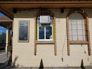 Order at this window around the corner (if not ordering inside). at Silvestre's Rolled Ice Cream in West Valley City