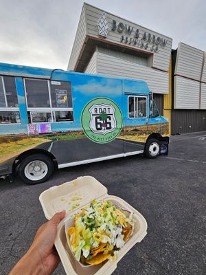 Brisket nachos at Root 66 Food Truck ABQ in Albuquerque