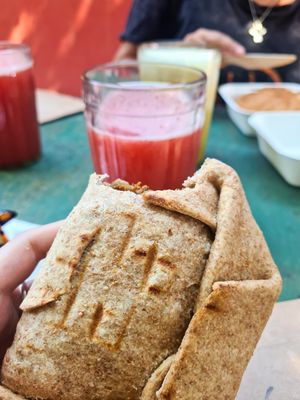 Empanada seitán mongoliano, muy rica at Recuerdos del Cajon del Maipo - La Vegana con Ganas in San Jose De Maipo