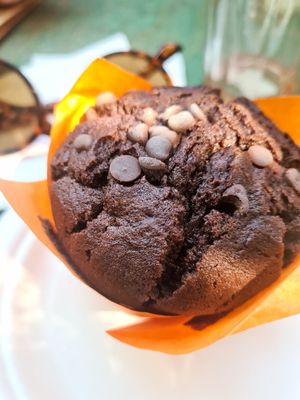 Brownie exquisito, igual o más rico que los que contienen ingredientes no apv at Recuerdos del Cajon del Maipo - La Vegana con Ganas in San Jose De Maipo