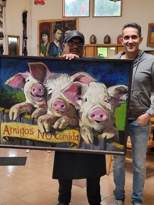 Cuadro "LoS chanchitos" vendido at Recuerdos del Cajon del Maipo - La Vegana con Ganas in San Jose De Maipo
