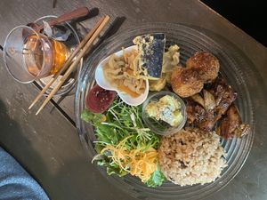 Lunch set with honeybush tea (I can recommend the tea!)   at Ramuna in Nara