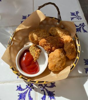 Soy nuggets  at Ramuna in Nara