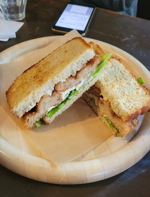 Soymeat cutlet sandwich #Veganuary at Ramuna in Nara