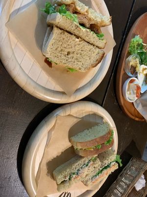 Vegan cutlet and tuna sandwich   at Ramuna in Nara