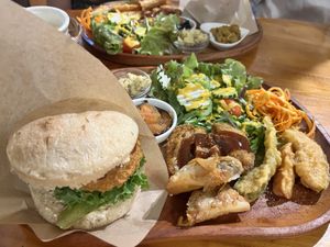  Burger plate   at Ramuna in Nara