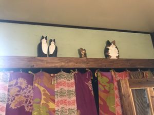 Cat motifs at Ramuna in Nara