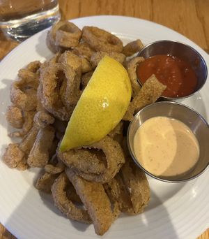 Calamari (made with mushrooms) 🤍🌱  at Irregardless Cafe in Raleigh