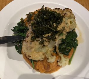 Cauliflower steak! 🤍🌱  at Irregardless Cafe in Raleigh