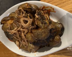 Harissa potatoes 🤍🌱  at Irregardless Cafe in Raleigh