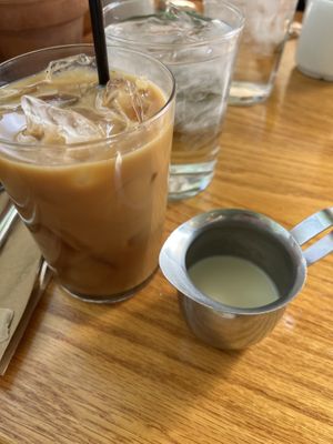 cold brew with oat milkk  at Irregardless Cafe in Raleigh