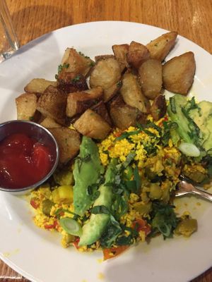 Garden tofu scramble at Irregardless Cafe in Raleigh