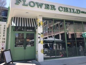 Outside store front  at Flower Child in Atlanta