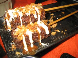 okonomiyaki sticks  at LE:EN in Utrecht