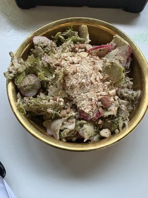 Cold broccoli salad  at LE:EN in Utrecht