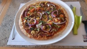 Pizza at La Brasserie in Zedelgem