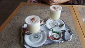 Havermelk or oatmilk mmmmm at La Brasserie in Zedelgem