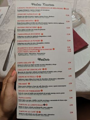 Vegan menu (photo 2 of 2) at Ristorante Gourmet in Elche