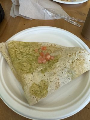 “Cheesy” veggie crepe   at Dulce Crepes in Fairfax