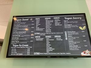 Vegan crepes ! at Dulce Crepes in Fairfax