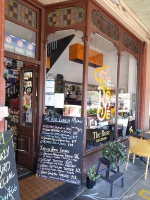 Lunch menu at The Rose in Adelaide