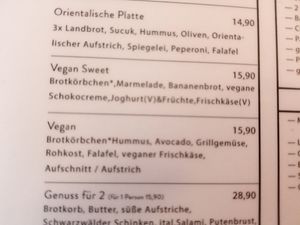 2 vegan breakfast plates at Café Wohnraum in Cologne