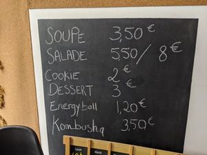 Menu at Scoby Bar a Jus in Marseille