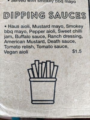 Vegan aïoli! at The Burger Haus in North Hobart