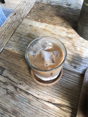 Iced soy coffee   at Balance Deli in Frankfurt