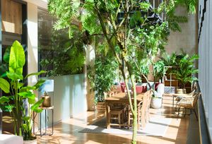 Relaxing space at Balance Deli in Frankfurt