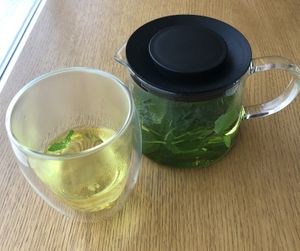 Mint tea #Veganuary at Eat Well Restaurant in Dubai