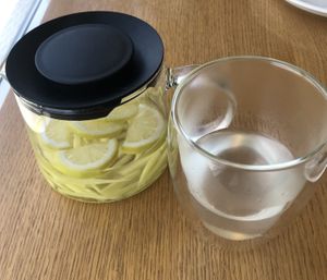 Lemon and ginger tea   at Eat Well Restaurant in Dubai