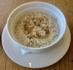 Peanut butter overnight oats  at Eat Well Restaurant in Dubai