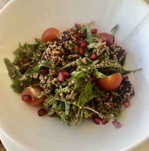 Beetroot and millet salad  at Eat Well Restaurant in Dubai