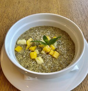 Passionfruit chia pudding  at Eat Well Restaurant in Dubai
