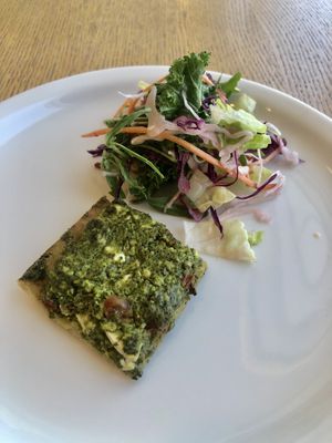 Green quiche  at Eat Well Restaurant in Dubai
